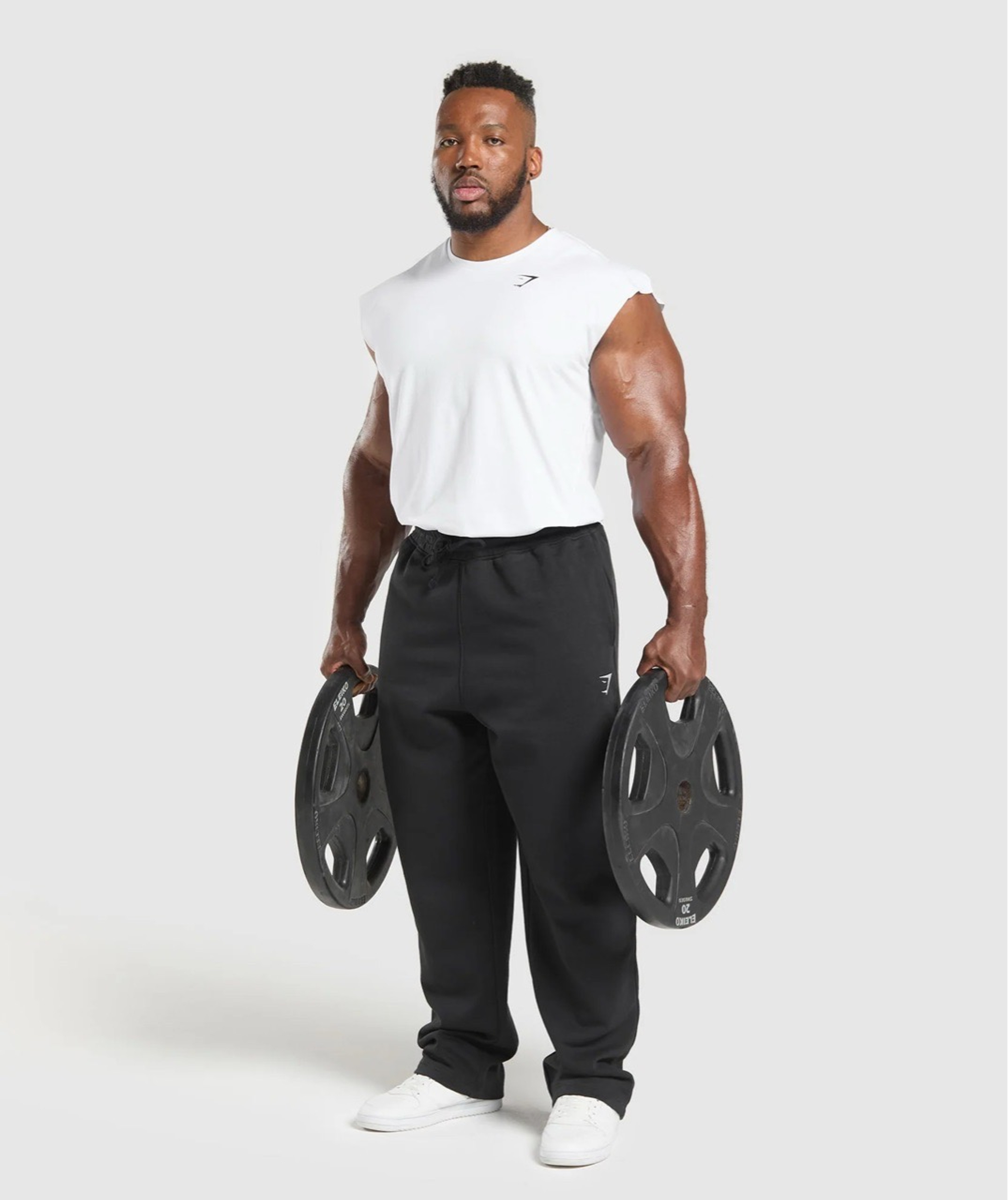Майка GYMSHARK Critical Cut Off Tank White