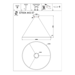 ST604.443.57 Светильник подвесной ST-Luce Черный/Белый LED 1*57W 4000K