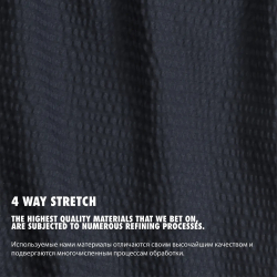 Мужские пляжные шорты черные ATLANTIC 4Way Stretch Texture KMB-226