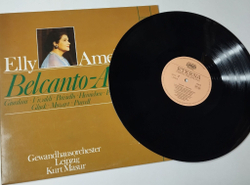 Винтажная виниловая пластинка LP Elly Ameling, Kurt Masur, Gewandhausorchester Leipzig Belcanto Arien (ГДР 1986)