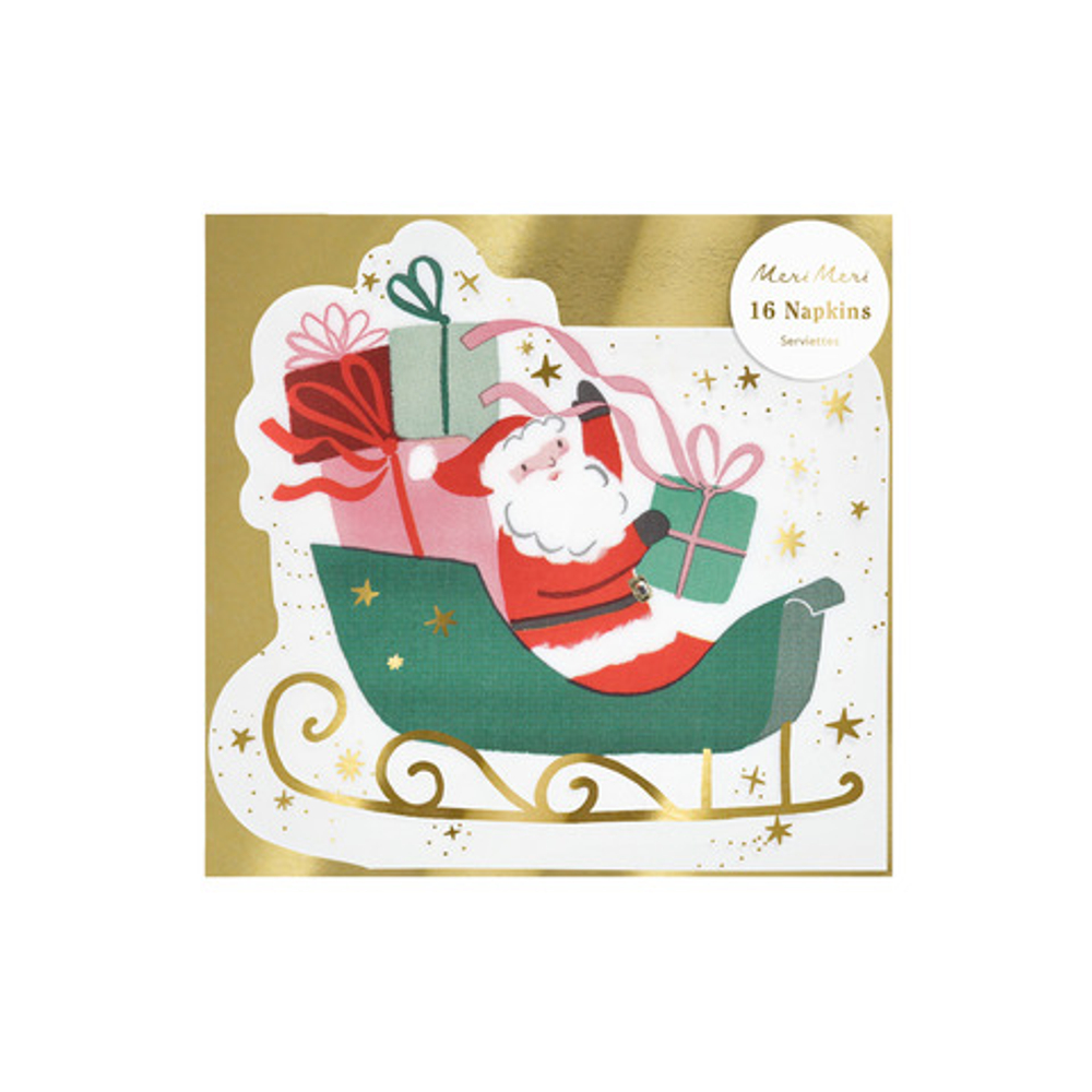 Салфетки фигурные «Сани» 16 шт. (2025)