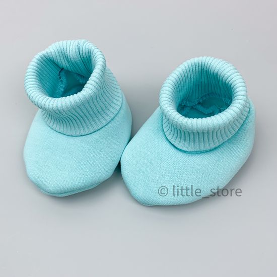 Пинетки "Simple" из футера с начесом, Ментол