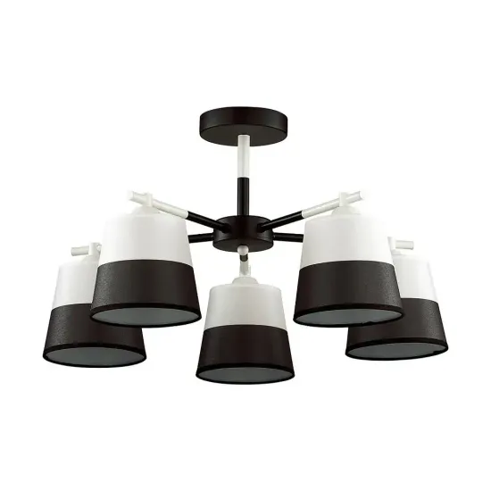 Люстра потолочная 5215/5C черный, белый E27 5*60W BESSIE LUMION SALE