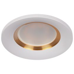 Светильник встраиваемый алюминиевый ЭРА KL107 WH/GD под лампу MR16 GU5.3 белый/золото