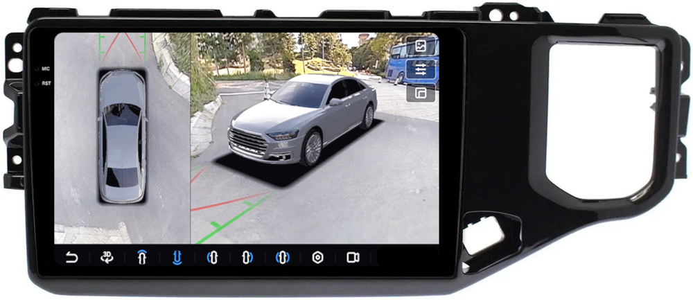 Магнитола для Chery Tiggo 4 2018-2023 (поддержка подогревов) - FarCar BX3030M-360 монитор 10.36" 2K QLED на Android 13, 6Гб+128Гб, CarPlay, 4G SIM-слот, 4 камеры в комплекте