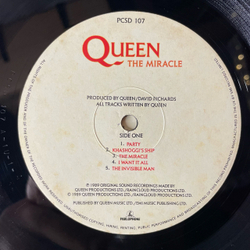 Винтажная виниловая пластинка LP Queen The Miracle (Англия 1989)