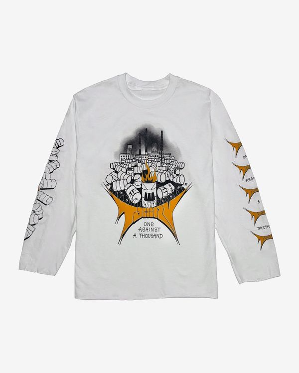 Лонгслив One Against A Thousand белый - фото 1