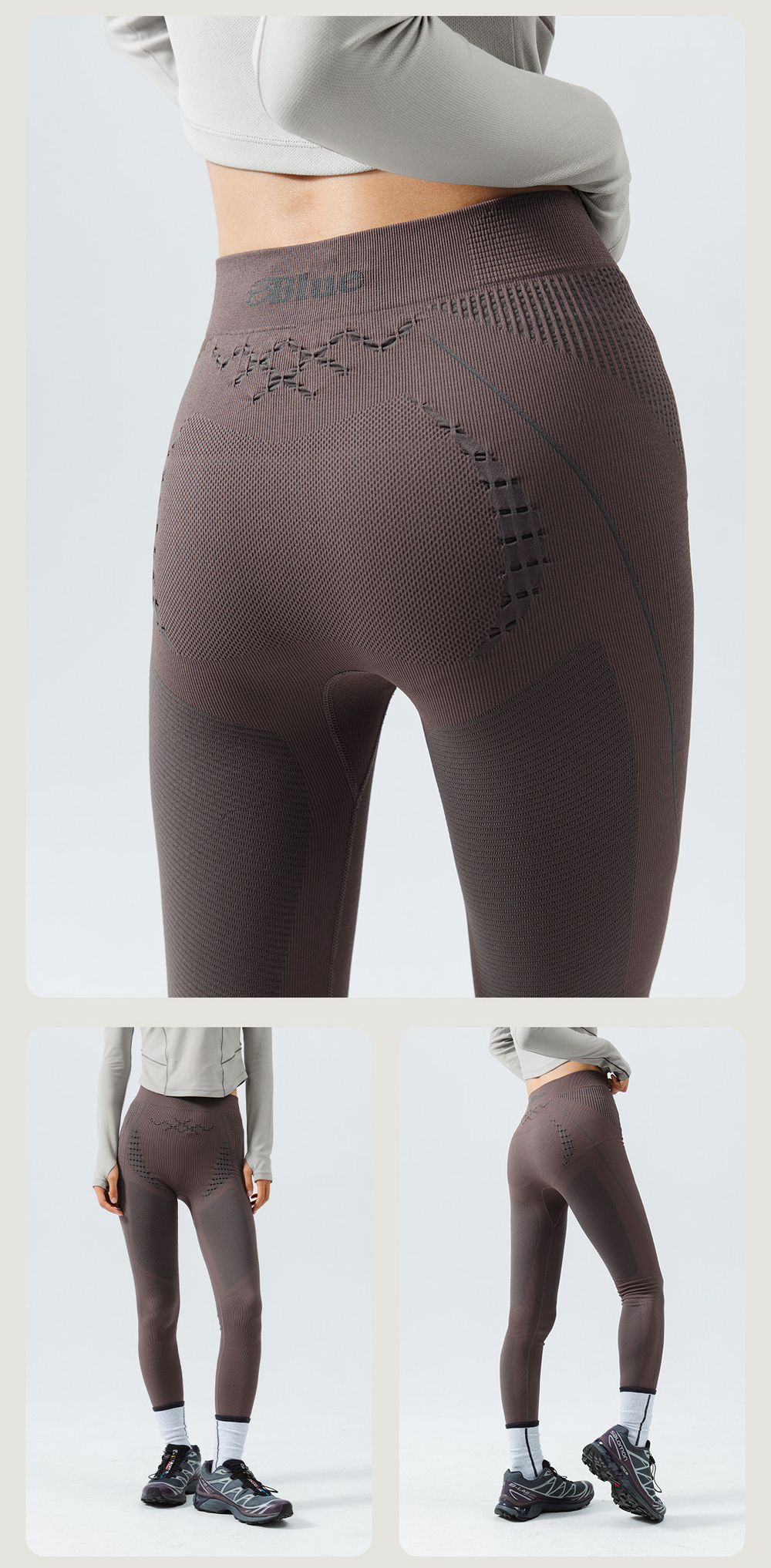 Легинсы Nothomme BLUE Seamless Knit Sports Base Layer Tights