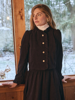 Жакет вельвет укороченный