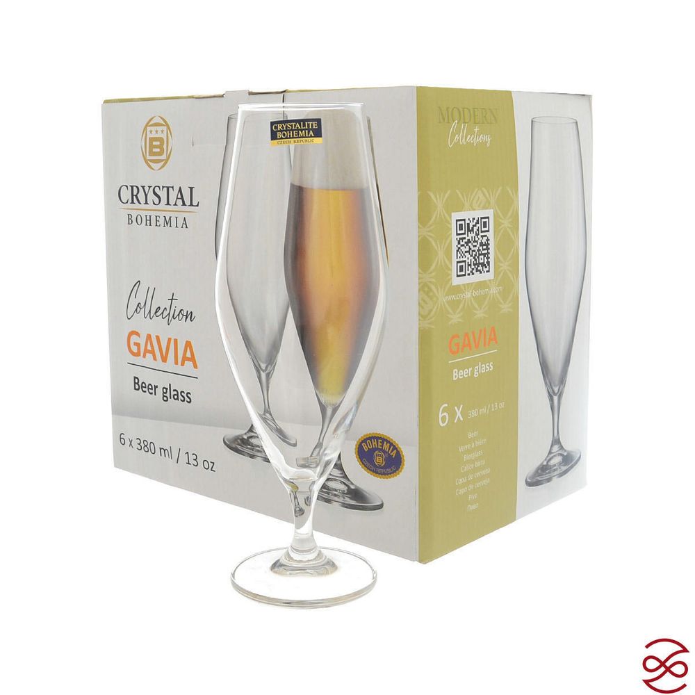 Набор бокалов для пива Crystalite Bohemia GAVIA 380 мл (6 шт)