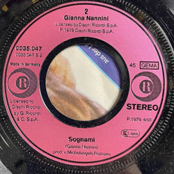Винтажная виниловая пластинка LP Gianna Nannini America (Germany 1979) 7 дюймов, 45 RPM, Single