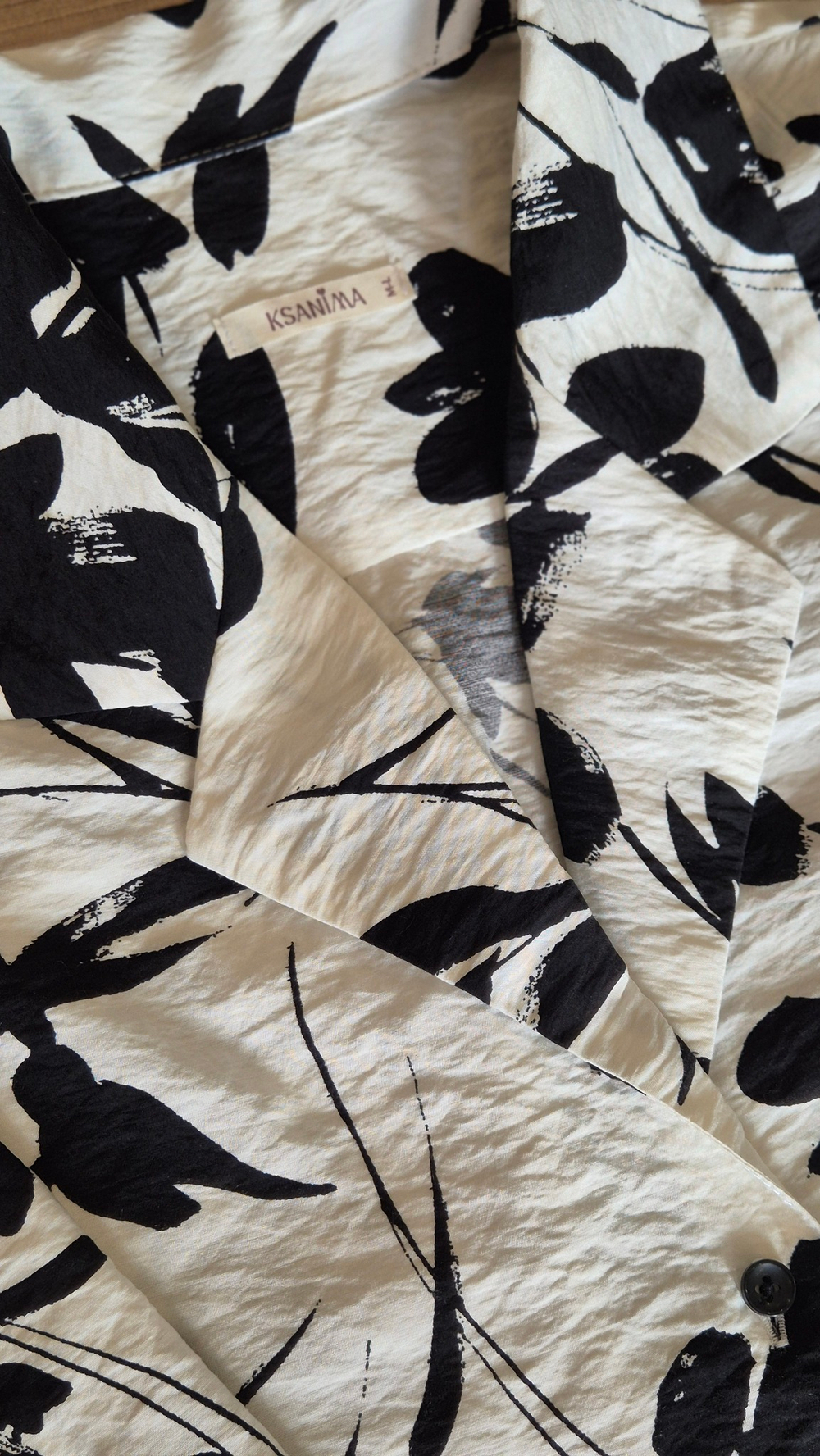 Рубашка "Бело-черный принт"