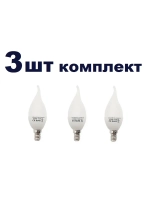 Светодиодная LED лампа C30L 5W E14 тёпл 3шт