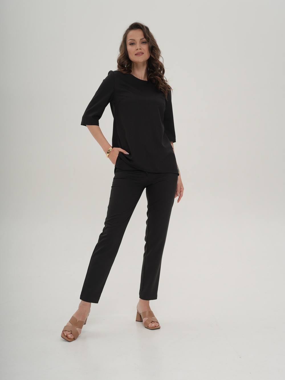 Блуза медицинская женская | Бл-349/2 3/4 либерти люкс