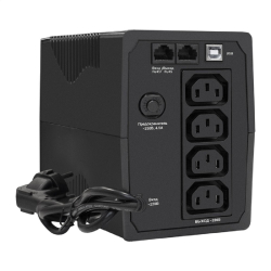 Источник бесперебойного питания Exegate EX292763RUS ИБП ExeGate SpecialPro UNB-600.LED.AVR.4C13.RJ.USB &lt;600VA / 360W, LED, AVR, 4*C13, RJ45 / 11, USB, Black&gt;