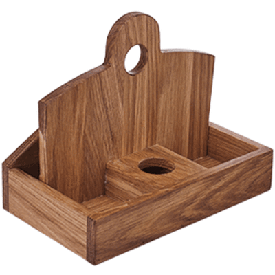 Салфетница дуб; L=200,B=115,H=160мм.(секции 61*61мм)