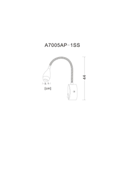 Светильник настенный Arte Lamp Scorcio A7005AP-1SS
