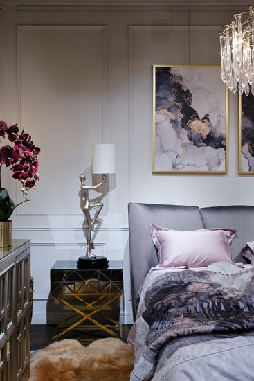 KFG090 Тумба с матовой зерк.отделкой каркас металл.  60*40*60см