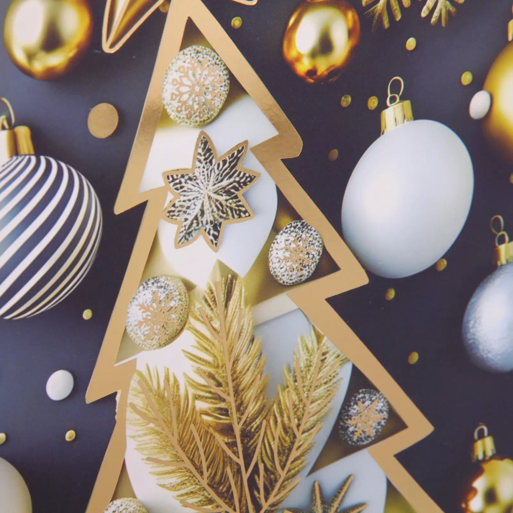 Пакет подарочный «Елочные игрушки» 23*18*10 см, микс