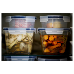 IKEA 365+ Контейнер для продуктов с крышкой, прямоугольный, стекло/пластик, 1,8 л
