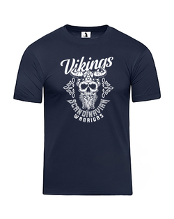 Футболка Vikings Scandinavian Warriors классическая прямая темно-синяя