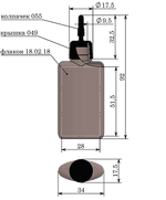 Флакон 18 мл 18 мм ПНД Плоский от производителя Тара-Гост