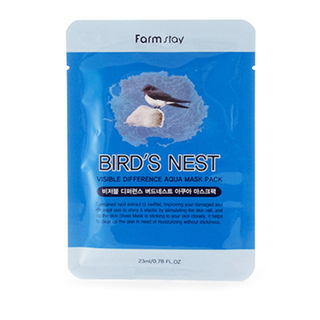 Тканевая маска с экстрактом ласточкиного гнезда FARMSTAY Visible Difference Aqua Mask Birds Nest