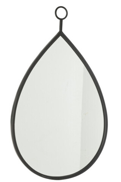 Зеркало "Капля" черное большое 45x2,5x74,5см Металл,зеркало