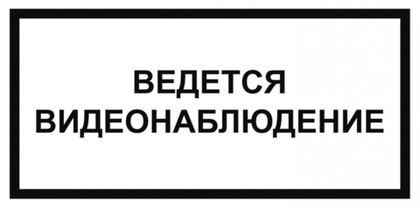 VS 03-03 "Ведется видеонаблюдение"