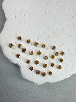 Шатоны 3 мм, Топаз в серебре, 25 шт