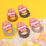 Резинки для волос силиконовые 2шт «Your Style», леопард, микс 6 цветов, d-5,5см