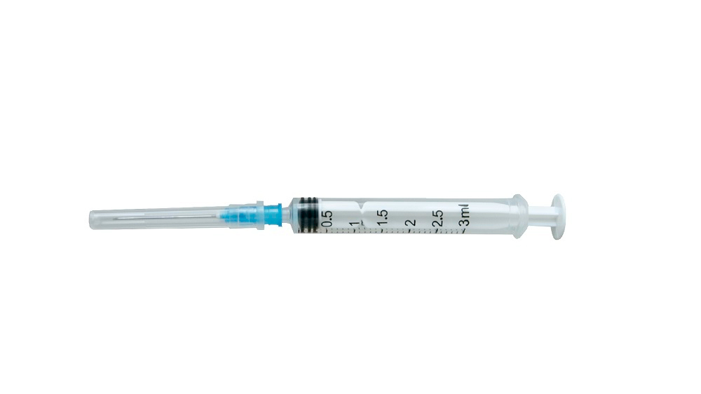 Шприц  инъекционный 3 мл одноразовый с иглой 23G (0,6х30 мм)