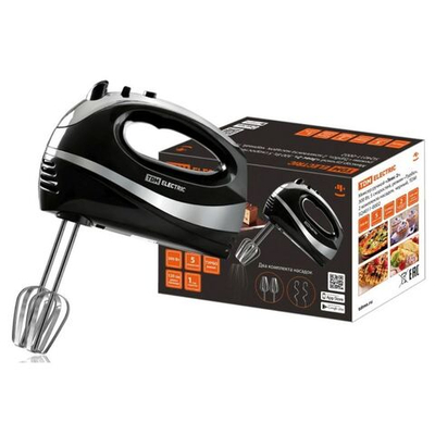 Миксер ручной, TDM, Зевс 2, 300 Вт, 5 скор, турбо реж, 2 комплекта насадок, чер