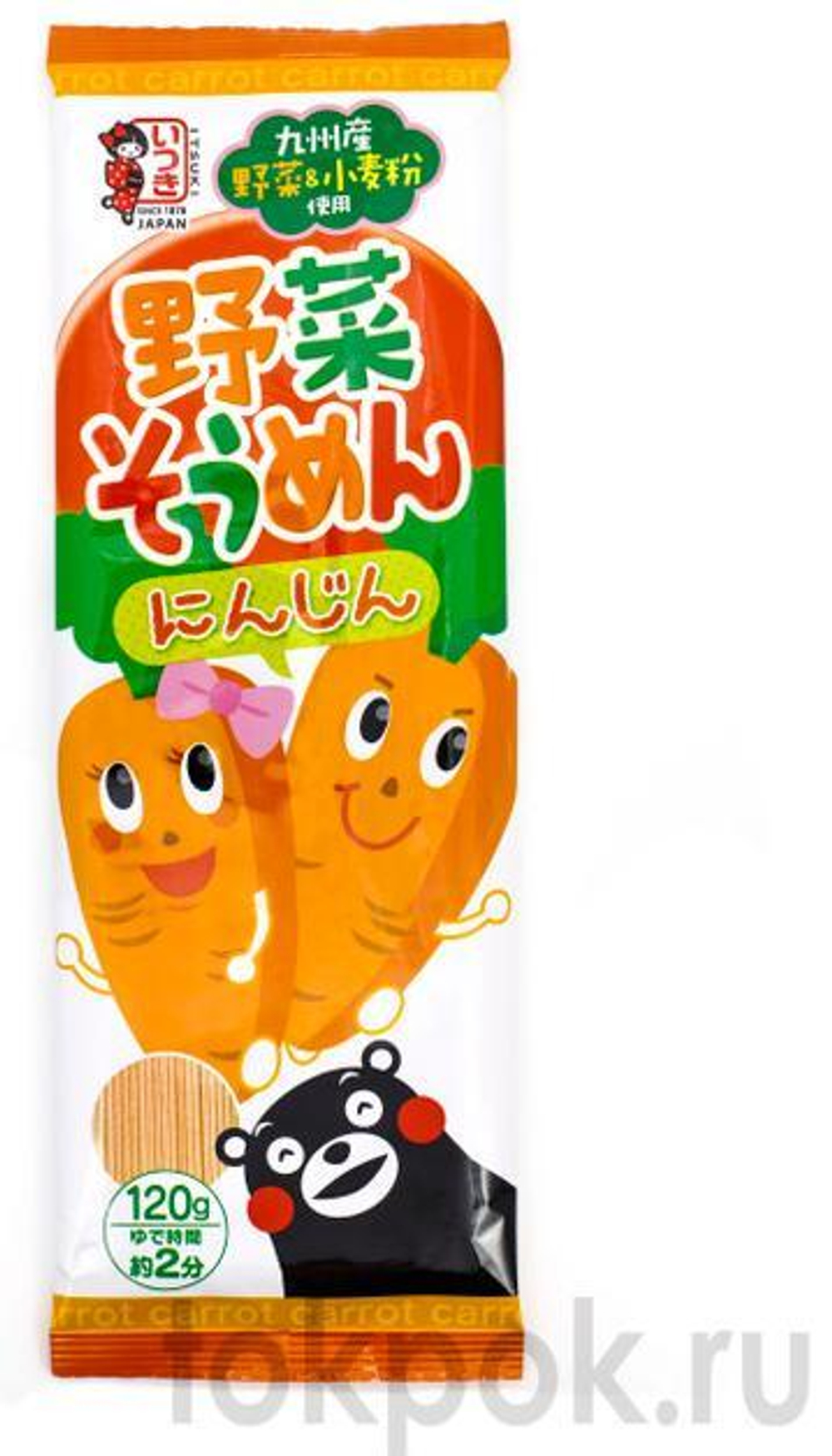 Лапша Сомен морковная Itsuki Yasai Somen Carrots, 120 гр