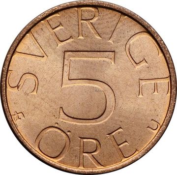 5 эре 1976-1984 Швеция