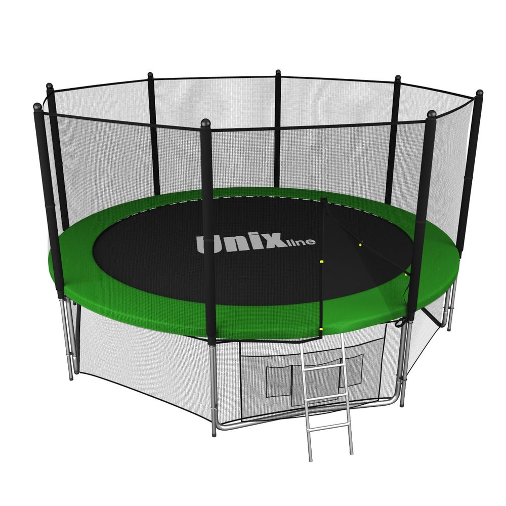 Батут UNIX Line Классик / Classic 14 ft (427 см) с внутренней защитной сеткой