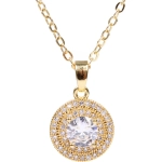 Подвеска из гиппоалергенного сплава со стразами «ЭЛЛАДА», цвет серебро и золото, d-20см/1см