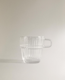 Zara Home чашка из стекла, цвет прозрачный, 10.2 см