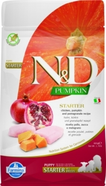 Сухой корм Farmina N&D Puppy Mini для щенков мини пород, с курицей, гранатом и тыквой 800 г