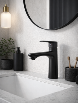 Смеситель для раковины DIWO Тула DW-TU03BK матовый черный