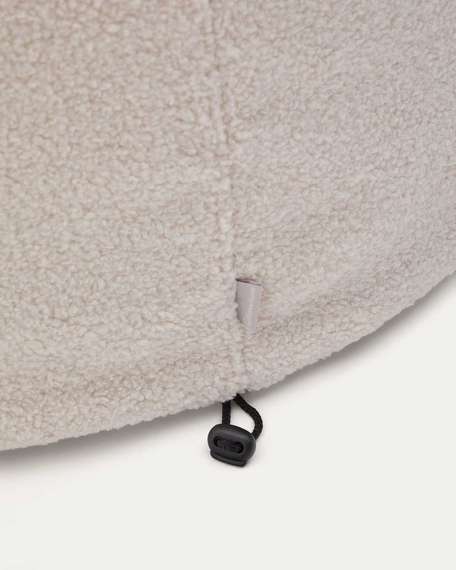 Пуф Kaeli Ø43х44 см со съемным чехлом из букле цвета экрю