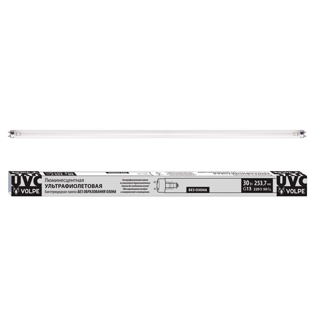 EFL-T8-30-UVCB-G13-CU-V Лампа ультрафиолетовая бактерицидная. Спектр UVC 253.7нм. Картон. ТМ Volpe