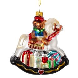 GAEM Украшение новогоднее "Лошадка-качалка", L9 W3,5 H10 см