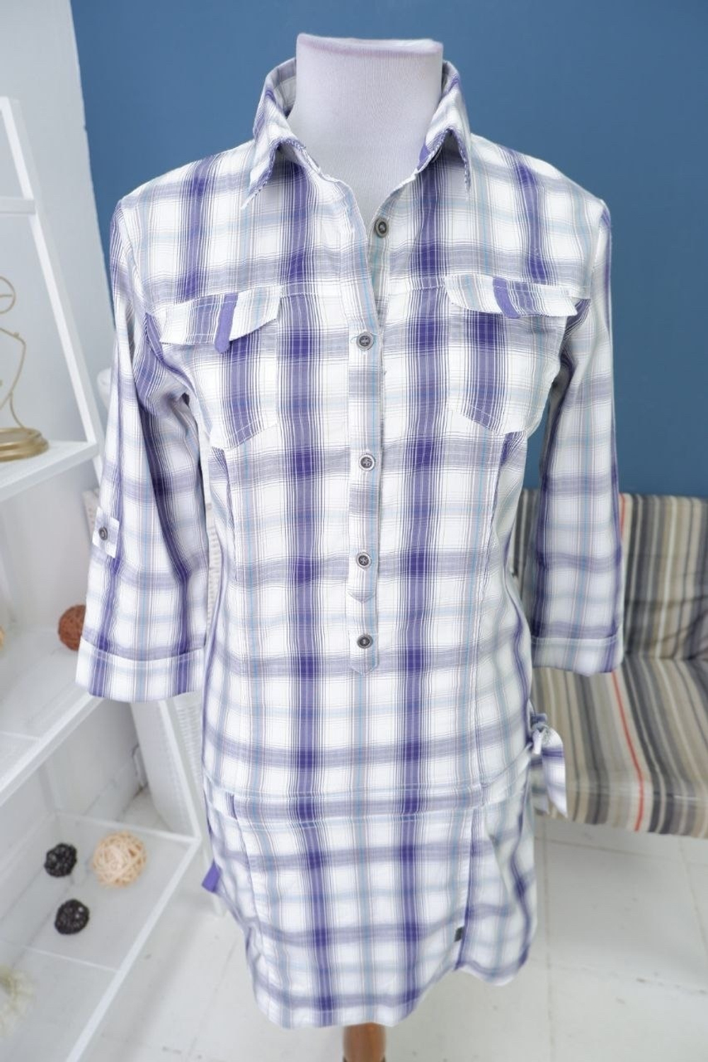 Платье-рубашка Quechua клетчатое 46 размер