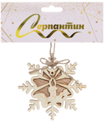 Подвеска «Снежинка - Свеча» 11*11 см