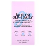 Lemme, GLP-1 Daily ™, для снижения веса, для снижения аппетита и снижения веса, 60 капсул