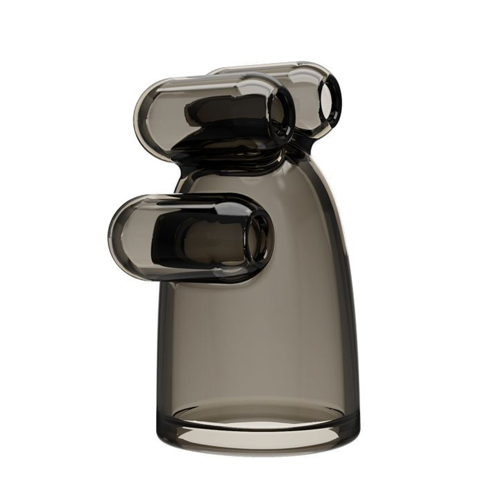 Дымчатая насадка-мастурбатор с вибрацией Vibrating Crystal Cap II