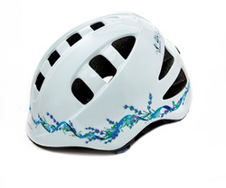 Шлем детский с регулировкой, размер S(48-52см), цвет белый, рисунок - "lavender"