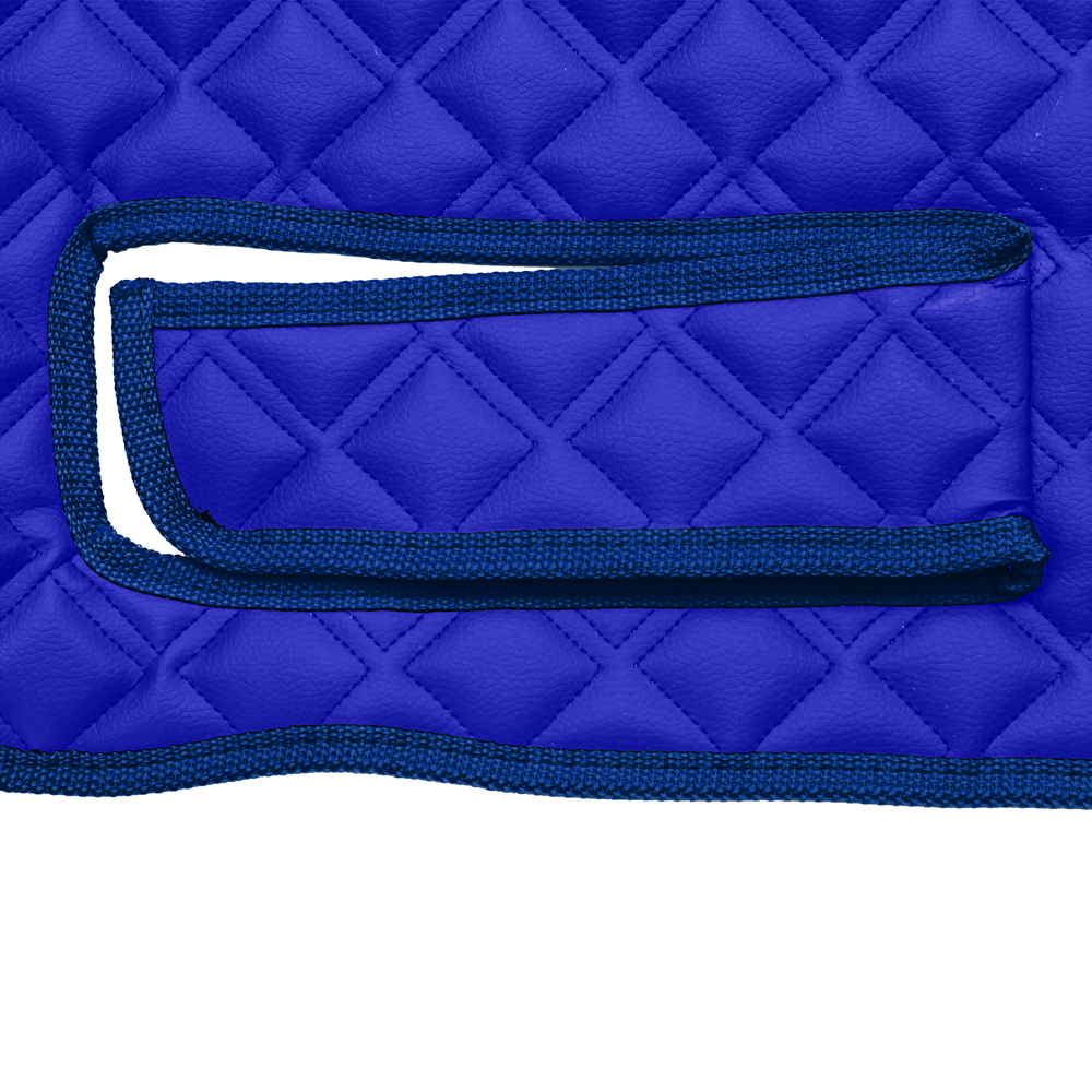 Ковры SHACMAN F3000 (экокожа, синий, синий кант, желтая вышивка)