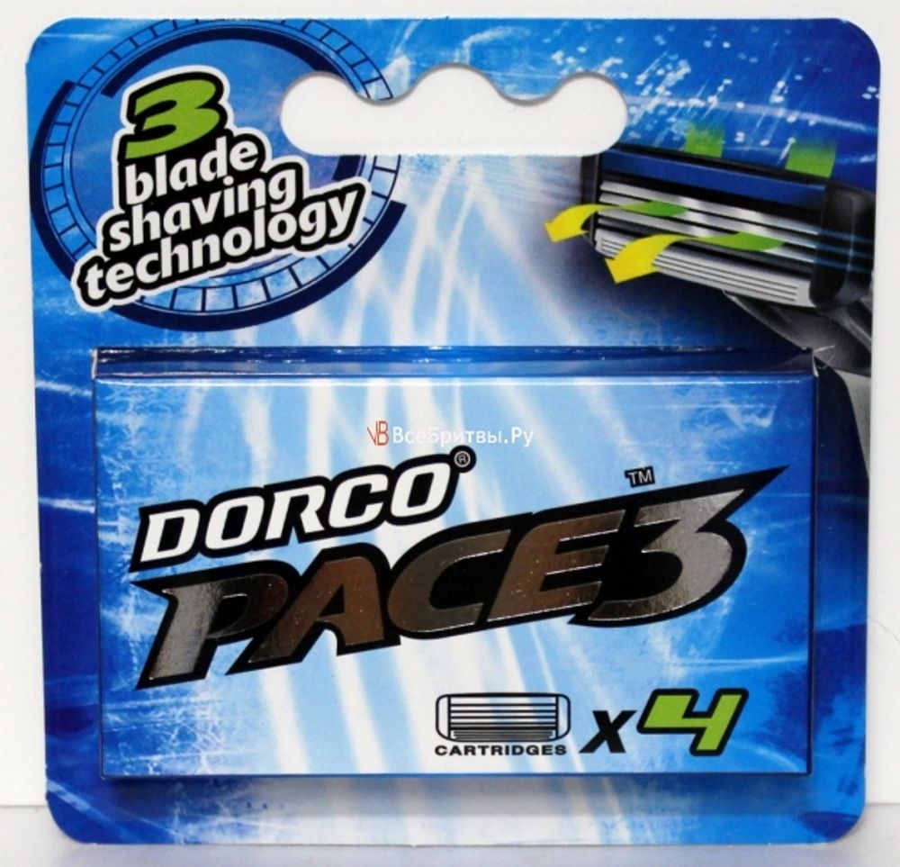 Dorco кассеты мужские &quot;PACE-3&quot; 4шт